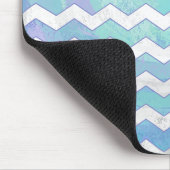 氷河ブルーシェブロンパターン マウスパッド (コーナー)