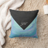 氷河ブルーモノグラム クッション (ブランケット)