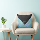 氷河ブルーモノグラム クッション (椅子)