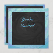 氷河ブルーモノグラム 招待状 (正面/裏面)