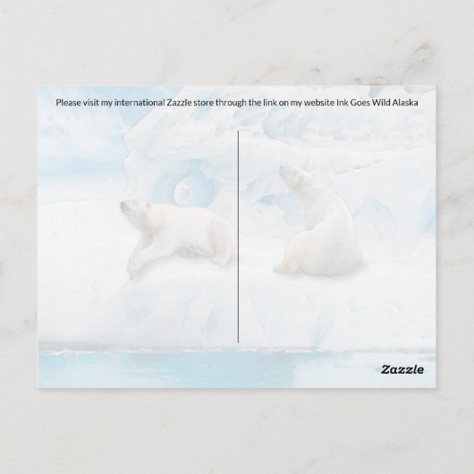 氷河ベア – ポストカード (裏面)