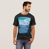 氷河ベイ国立公園旅行ポスター Tシャツ (正面フル)
