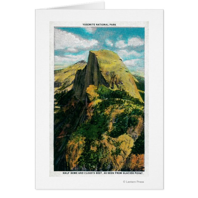 氷河ポイントからのハーフドームと雲の残り (正面)