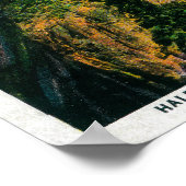 氷河ポイントからのハーフドームと雲の残り ポスター (角)