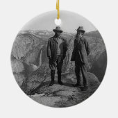 氷河ポイントのTeddy RooseveltおよびジョンMuir セラミックオーナメント (裏面)