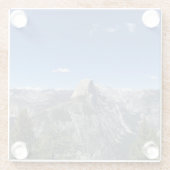 氷河ポイントハーフドームヨセミテカラーフォト ガラスコースター (裏面)