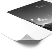 氷河ポイントヨセミテブラックアンドホワイトパノラミック ポスター (角)