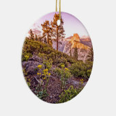 氷河ポイント日没(横の) セラミックオーナメント (右)