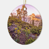 氷河ポイント日没(横の) セラミックオーナメント (左)