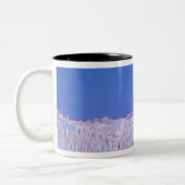 氷河国立公園の上に満月が昇る ツートーンマグカップ (左)