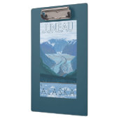 氷河場面-ジュノー、アラスカ クリップボード (左)