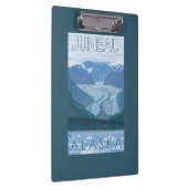 氷河場面-ジュノー、アラスカ クリップボード (右)