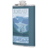 氷河場面-ジュノー、アラスカ フラスク (左)