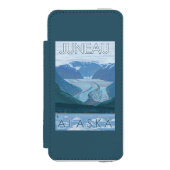 氷河場面-ジュノー、アラスカ INCIPIO iPhoneウォレットケース (フォリオ 正面)