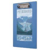 氷河場面-ピーターズバーグ、アラスカ クリップボード (左)