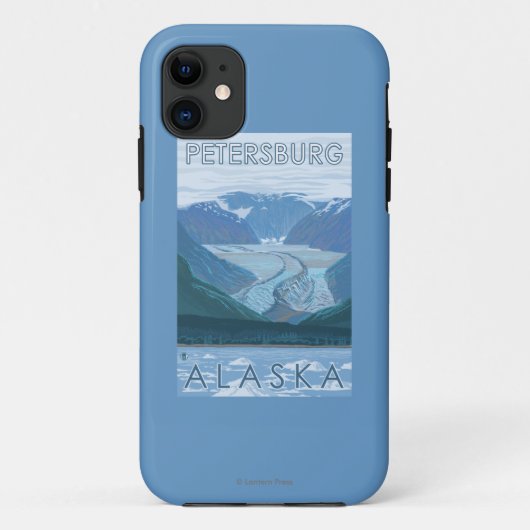 氷河場面-ピーターズバーグ、アラスカ Case-Mate iPhoneケース (裏面)