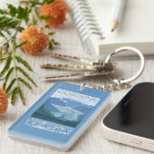 氷河場面- Cordova、アラスカ キーホルダー (正面右)