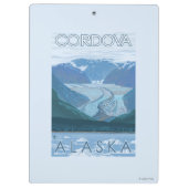 氷河場面- Cordova、アラスカ クリップボード (裏面)