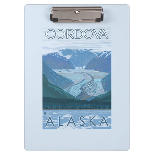 氷河場面- Cordova、アラスカ クリップボード (正面)