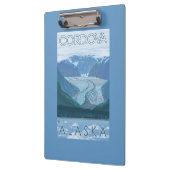 氷河場面- Cordova、アラスカ クリップボード (左)