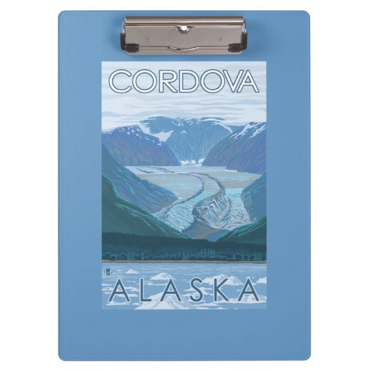 氷河場面- Cordova、アラスカ クリップボード (正面)