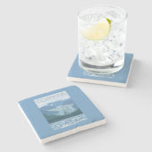 氷河場面- Cordova、アラスカ ストーンコースター (横)