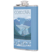 氷河場面- Cordova、アラスカ フラスク (左)