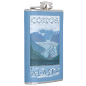 氷河場面- Cordova、アラスカ フラスク (右)