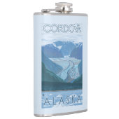 氷河場面- Cordova、アラスカ フラスク (右)