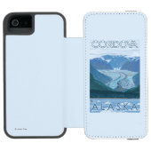 氷河場面- Cordova、アラスカ Incipio iPhoneウォレットケース (フォリオオープン)
