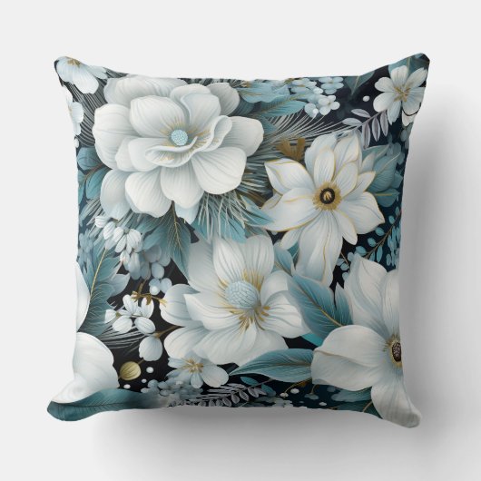 氷河庭冬植物学 クッション (正面)