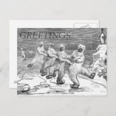 氷河性北極熊 ポストカード (正面/裏面)