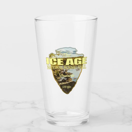 氷河時代のトレイル（矢印） タンブラーグラス (正面)