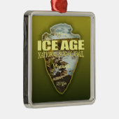 氷河時代のトレイル（矢印） メタルオーナメント (右)