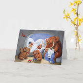 氷河期のマンモス家族 カード (黄色い花)