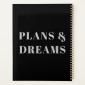 氷河水の色の山絵画のモノグラムの数 プランナー手帳 (裏面)