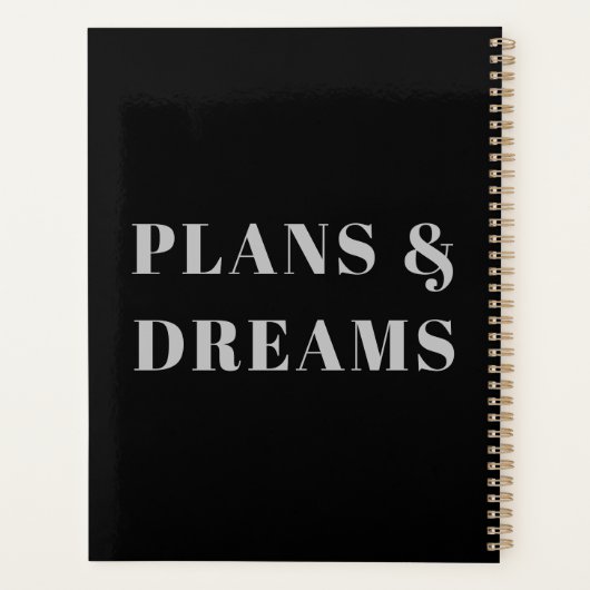 氷河水の色の山絵画のモノグラムの数 プランナー手帳 (裏面)