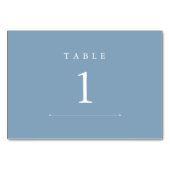 氷河湖カラーの結婚式テーブルナンバー テーブルナンバー (裏面)