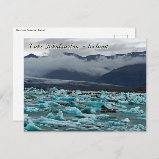 氷河湖ジョクルサロン – アイスランド ポストカード (正面/裏面)