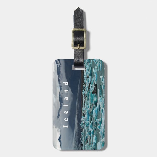 氷河湖ジョクルサロン – アイスランド ラゲッジタグ (正面縦)