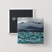 氷河湖ジョクルサロン – アイスランド 缶バッジ (正面&裏面)