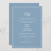 氷河湖ブルーの特別なウェディングセット 招待状 (正面/裏面)