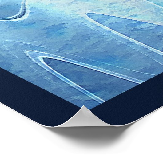 氷河湖 - アラスカ ポスター (角)