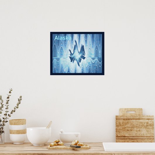 氷河湖 - アラスカ ポスター (キッチン)