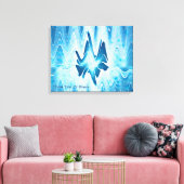 氷河湖 キャンバスプリント (インサイチュ (リビング))