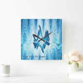 氷河湖 スクエア壁時計 (ホーム)