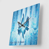 氷河湖 スクエア壁時計 (傾斜)