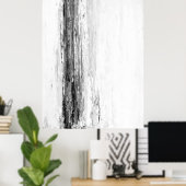 '氷河'白黒抽象芸術アート ポスター (ホームオフィス)