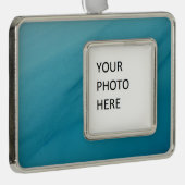 氷河融解抽象芸術自然撮影 シルバープレートフレームオーナメント (右)