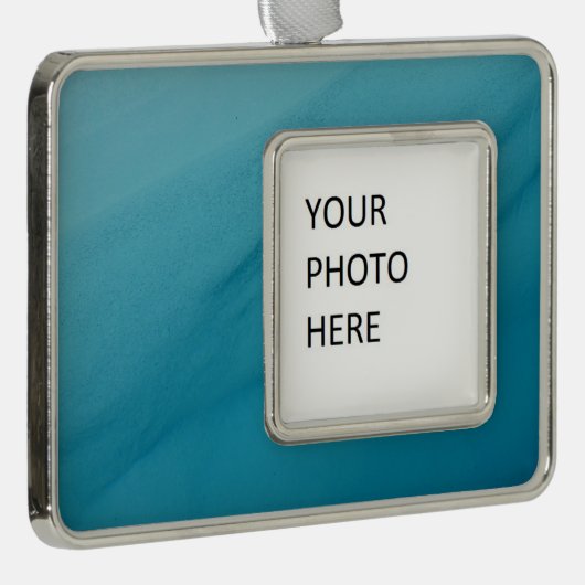 氷河融解抽象芸術自然撮影 シルバープレートフレームオーナメント (右)